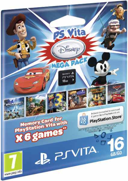 Memory Card 16 Gb Disney Mega Pack 6 Juegos Sony Ps Vita